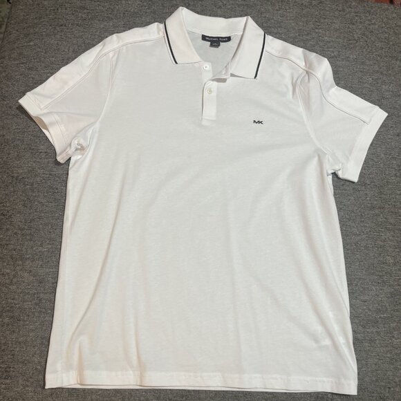 Michael Kors POLO SHIRT Medium Gray with Black Trim Men's Size XL - Picture 7 of 7